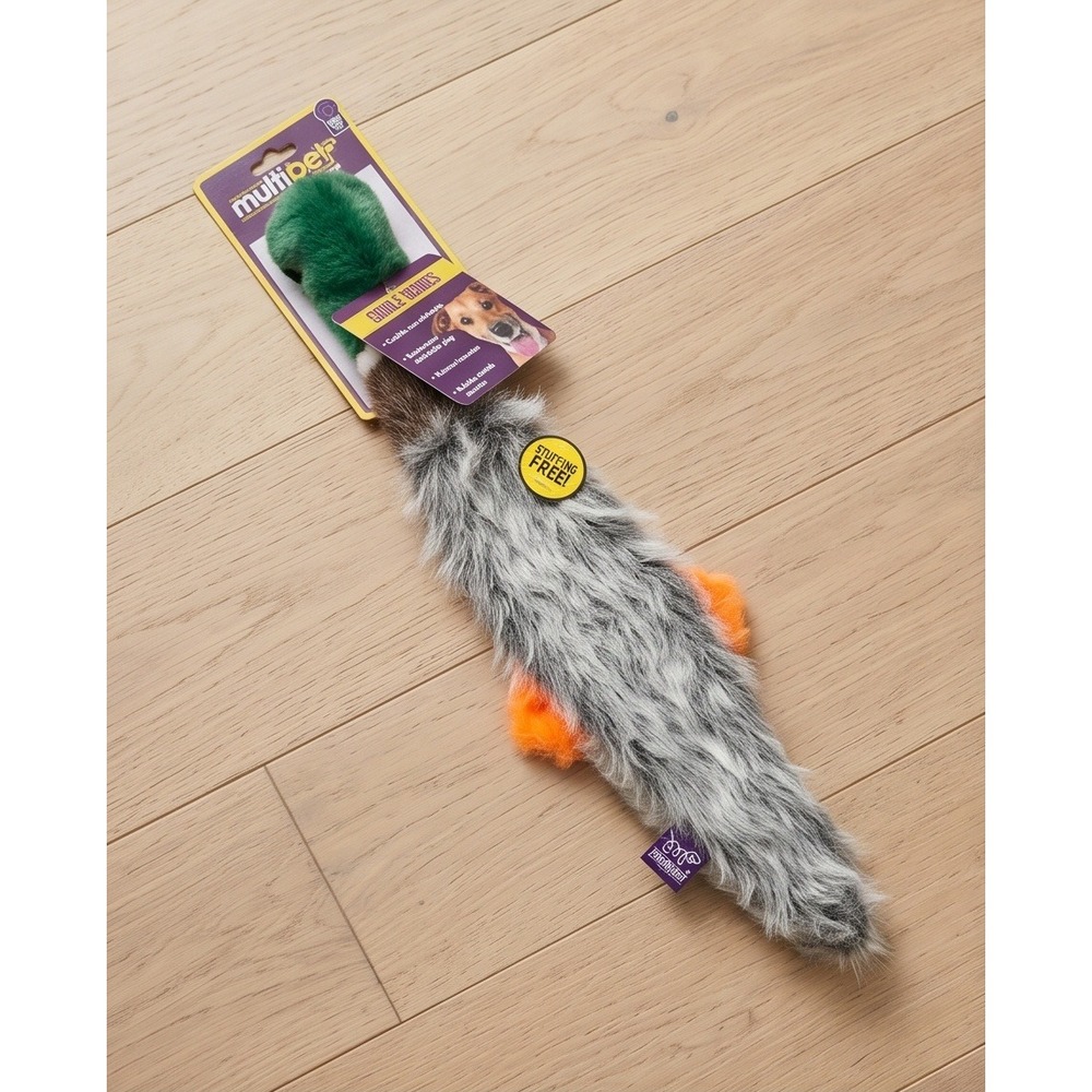 Multipet Cuddle Buddies Mallard Duck Stuffing Free Plush Dog‎ Toy 37832 New